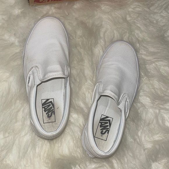 Vans Shoes - White Slip On Vans
